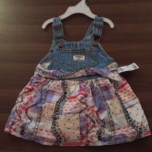 Adorable OshKosh overall dress! 18 months NWT